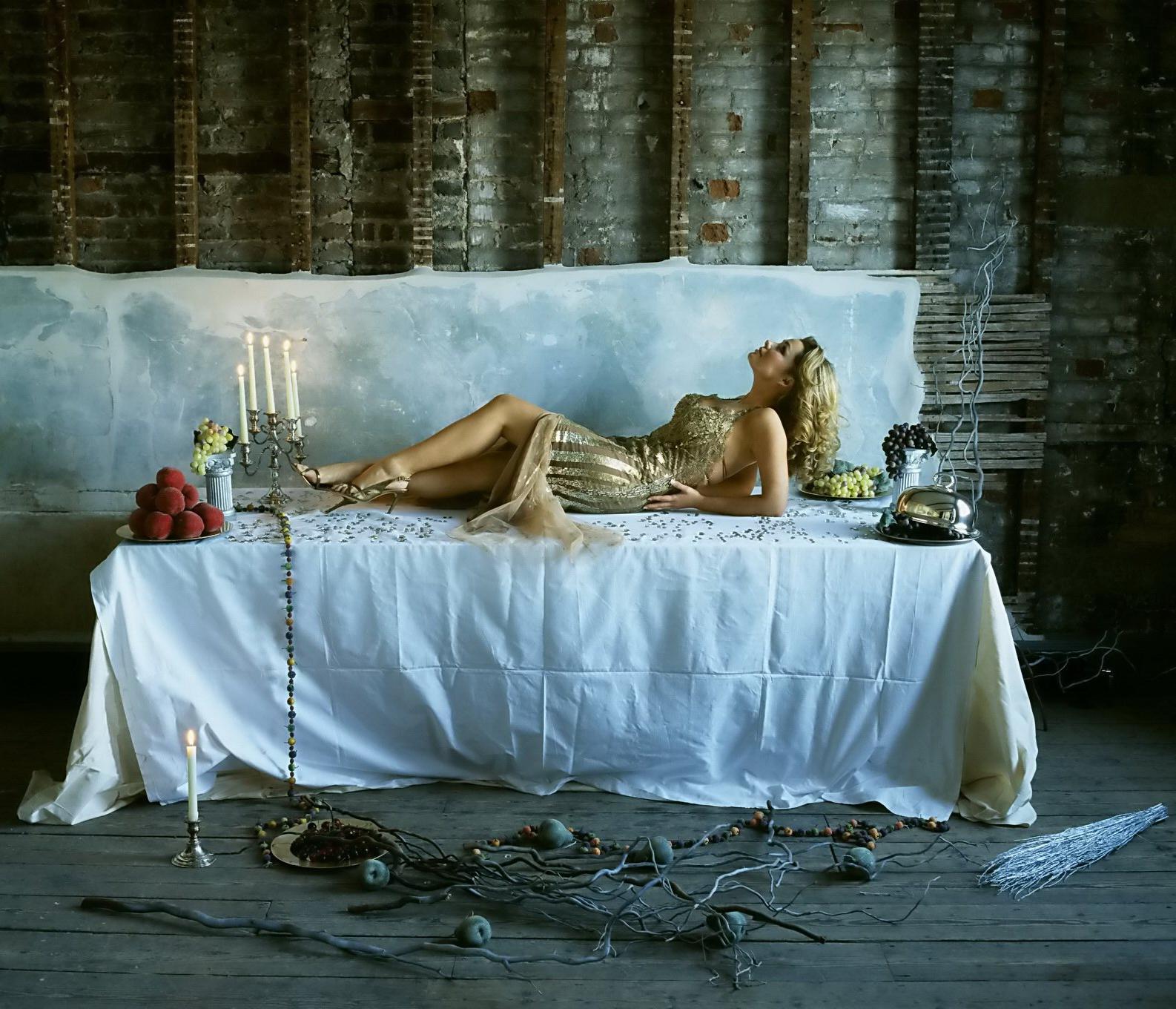 16P Katherine Jenkins cleavy and leggy wearing skimpy wedding dresses at a photoshoo