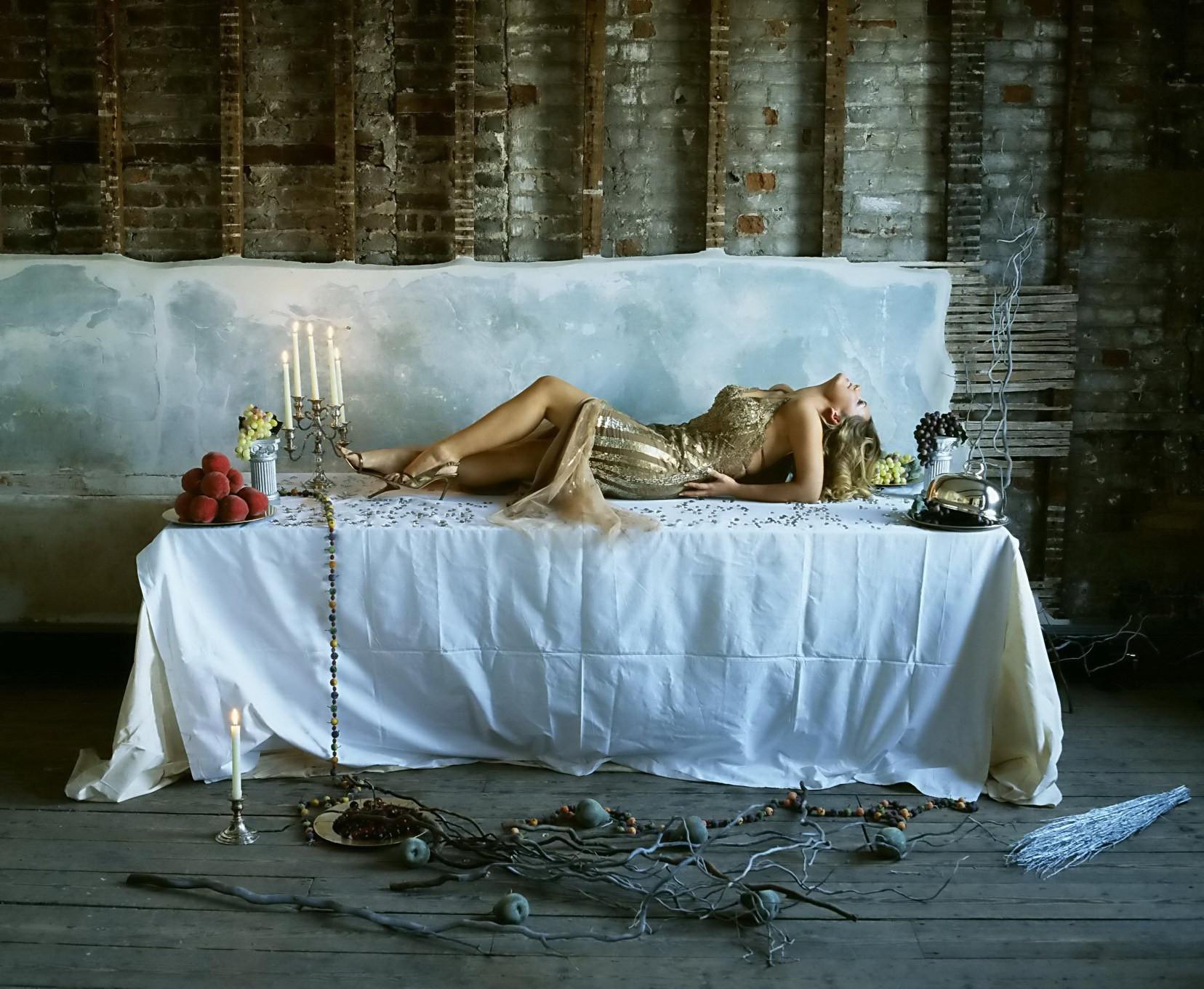 16P Katherine Jenkins cleavy and leggy wearing skimpy wedding dresses at a photoshoo