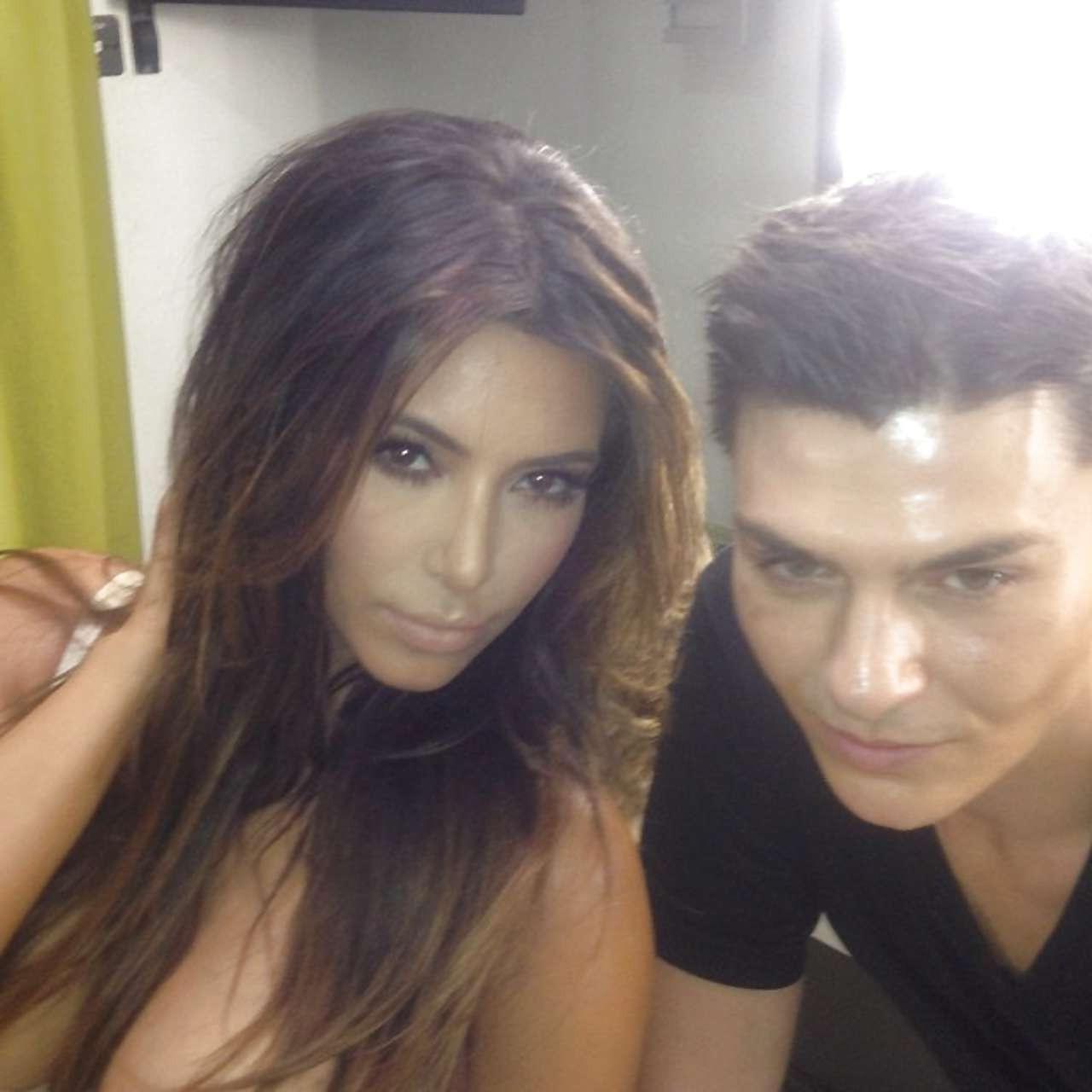 10P Kim Kardashian posing very sexy in lingerie and wedding dress