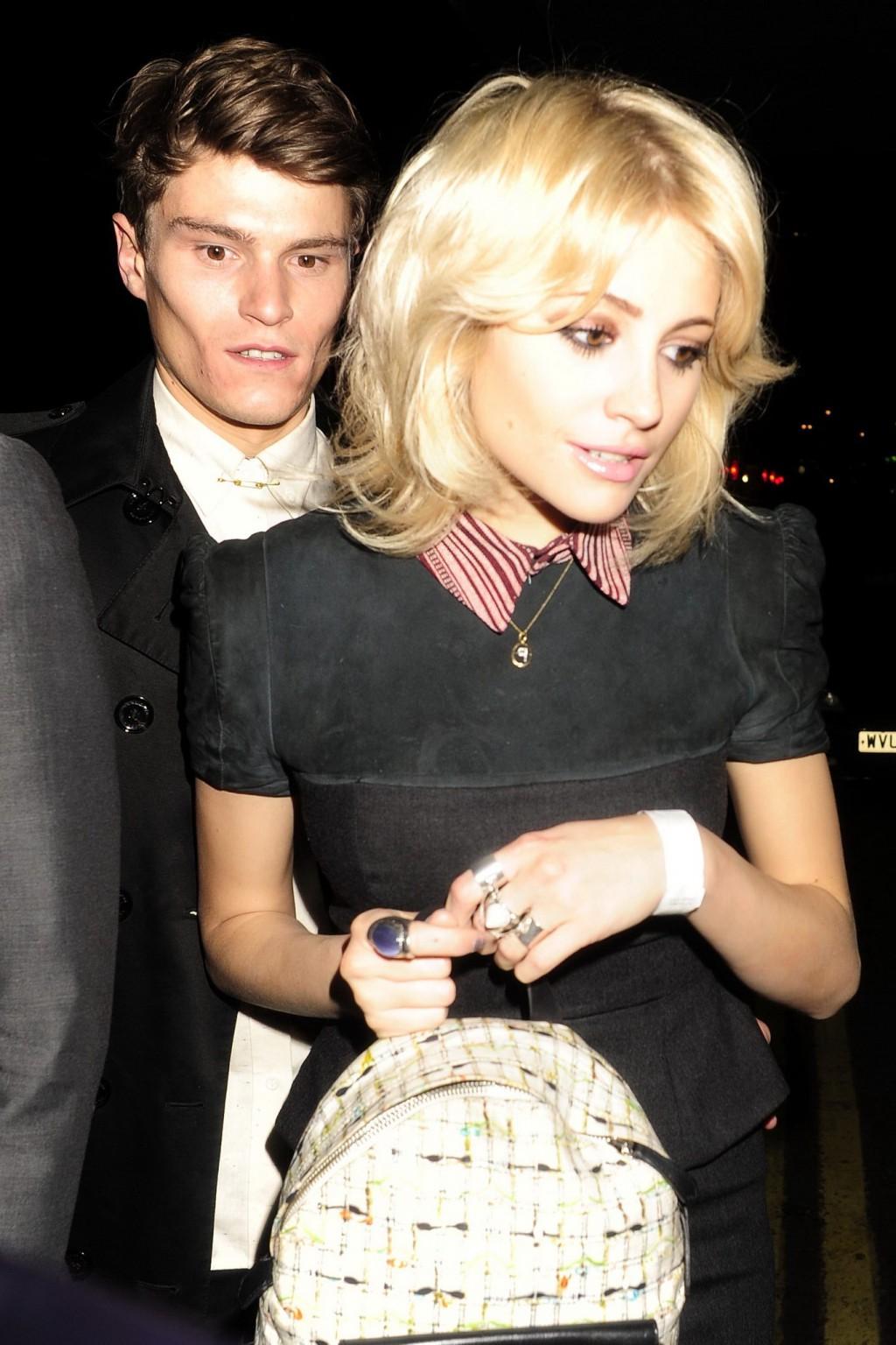 10P Pixie Lott flashing her panties outside the Rose Club in London