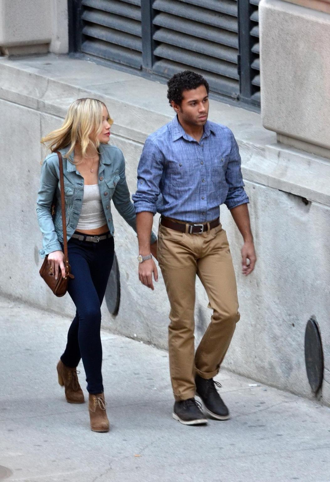 16P Katrina Bowden leggy on the Nurse 3-D set in Toronto