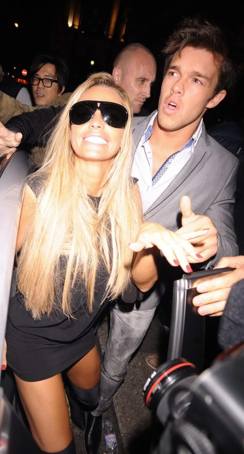 16P Katie Price flashing her panties outside Mahiki Night Club