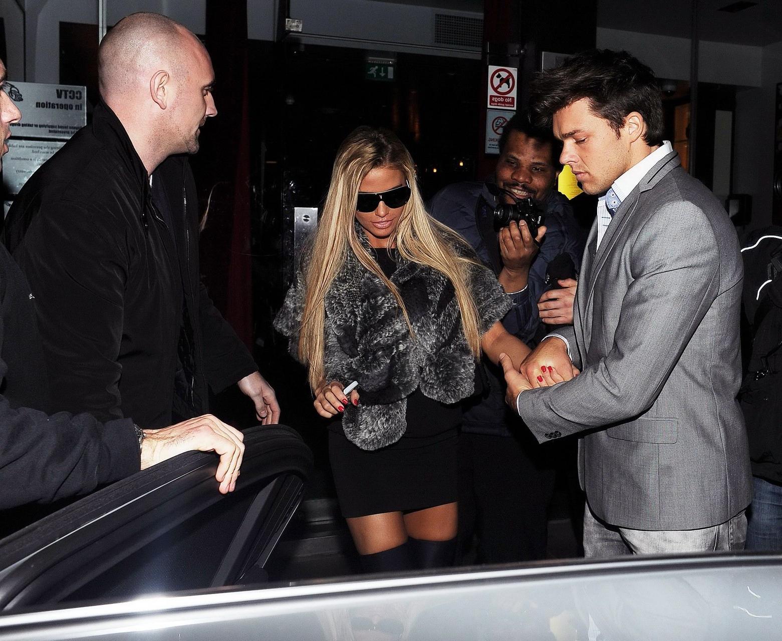 16P Katie Price flashing her panties outside Mahiki Night Club