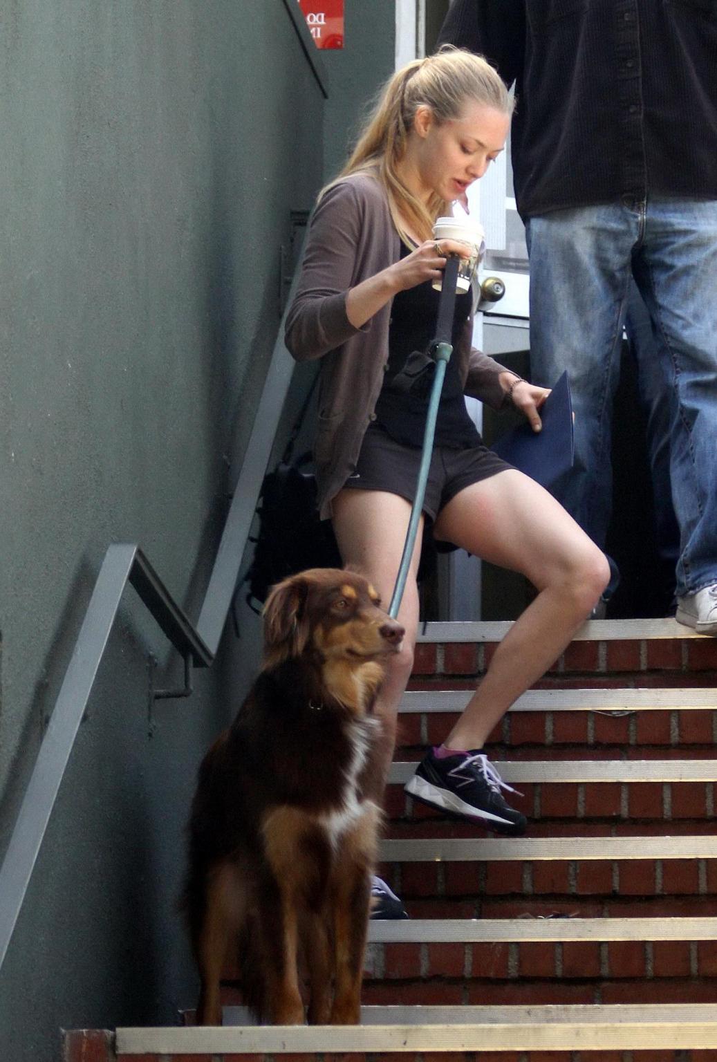 16P Amanda Seyfried shows her ass in shorts leaving the gym in Hollywood