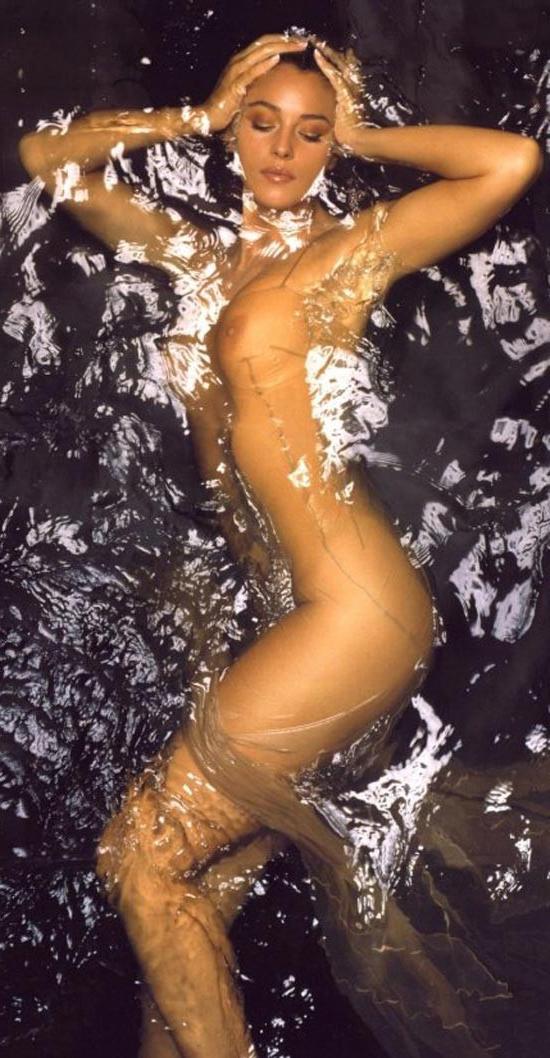 15P Monica Bellucci pumped up boobs and hairy bush