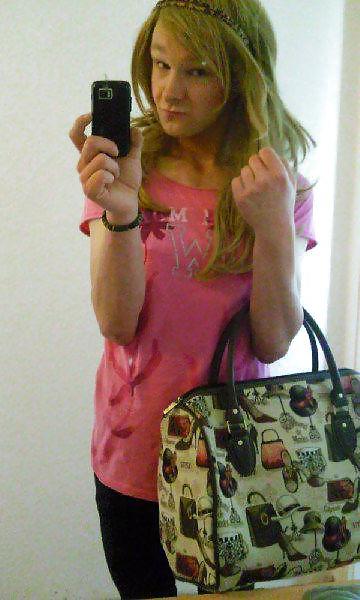 15P Crossdress teen blond young german 