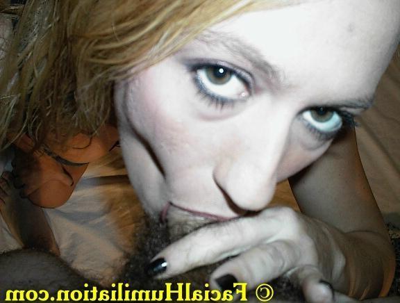 16P Blonde club whore gets her face fucked and filled