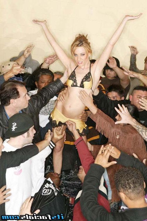 17P Facial bukkake gangbang session with nasty slut blonde hoe