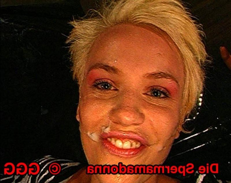 20P Super cute blonde German Goo Girl in messy hardcore bukkake orgy