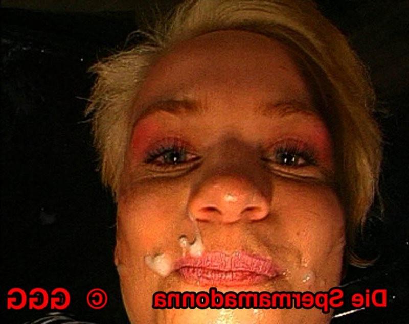 20P Super cute blonde German Goo Girl in messy hardcore bukkake orgy