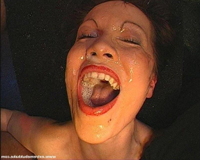 20P Extreme Bukkake orgy with nasty babe and many guys