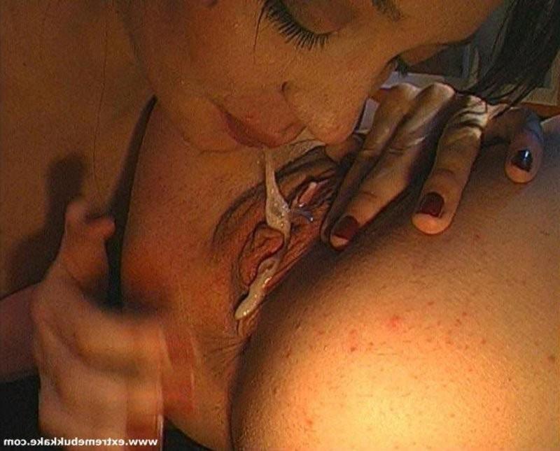 20P Extreme Bukkake orgy with nasty babe and many guys