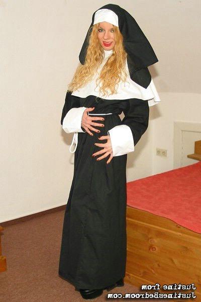 15P Nun on her knees sucking cock