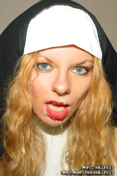 15P Nun on her knees sucking cock