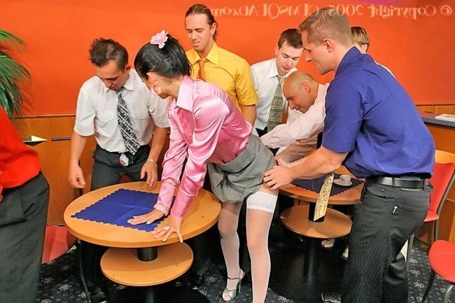 15P Waitress fucks for seven facials
