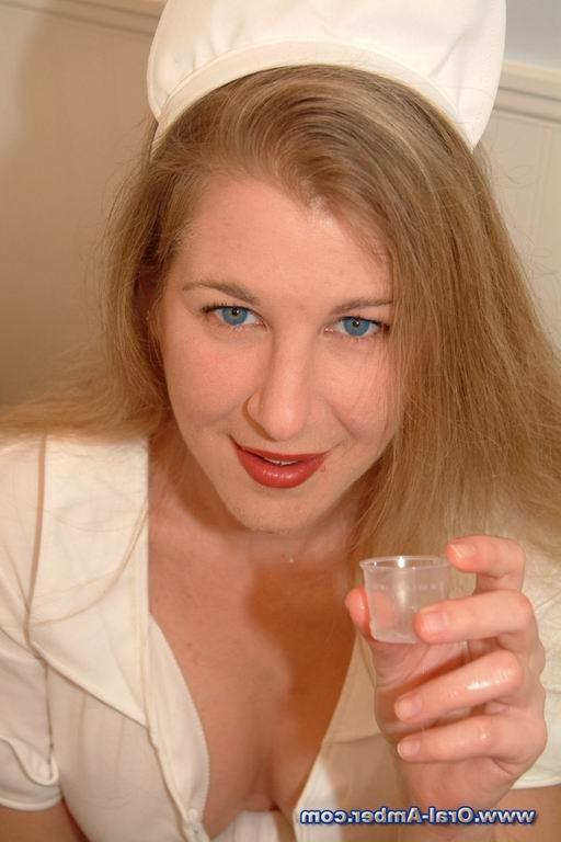 16P Amateur nurse blowjob and cumshot