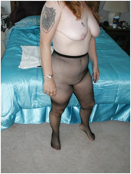 25P Crystal in fishnet stockings