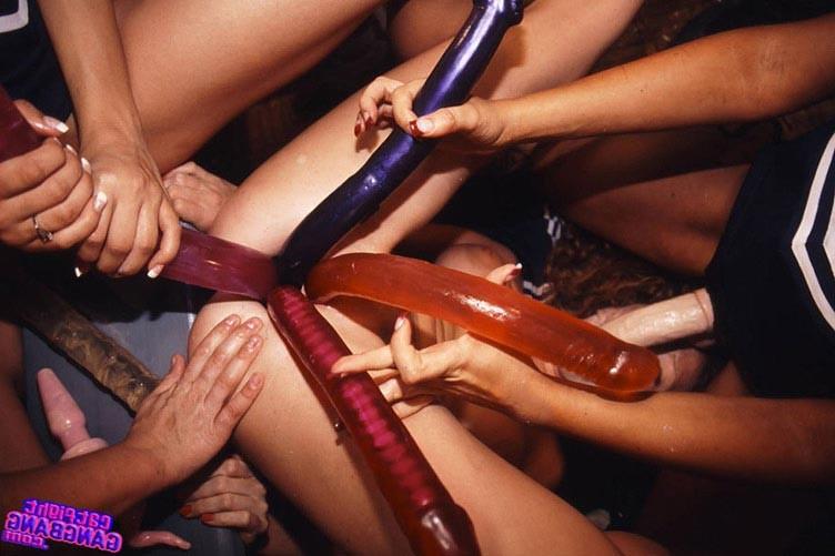 17P Cheerleader lesbians chicks on bdsm fetish gangbang orgy