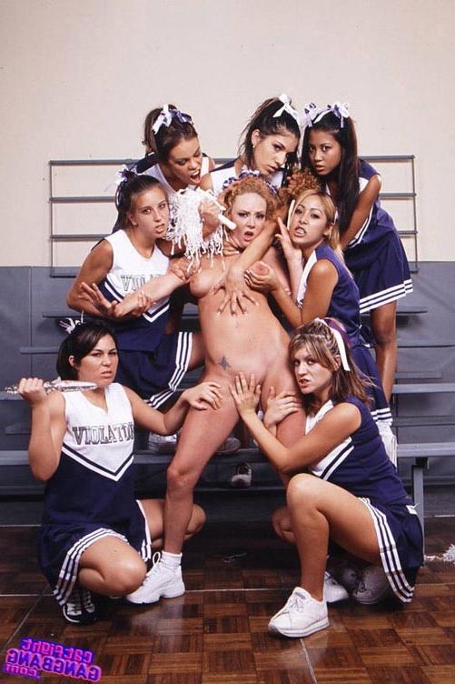 17P Cheerleader lesbians chicks on bdsm fetish gangbang orgy