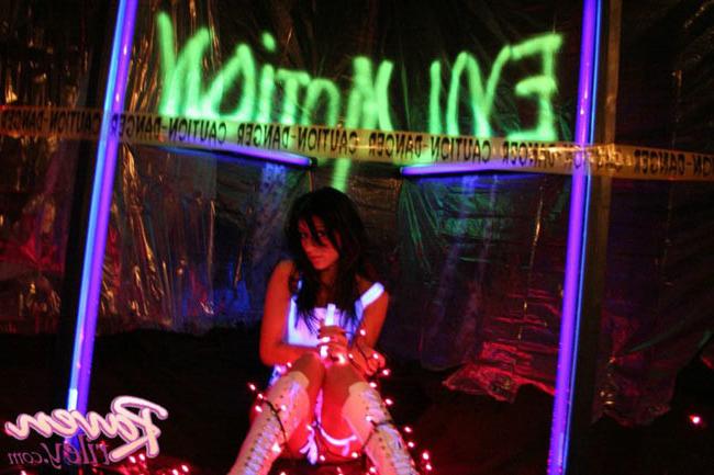 15P Cute latina teen Raven Riley in disco club with dildo