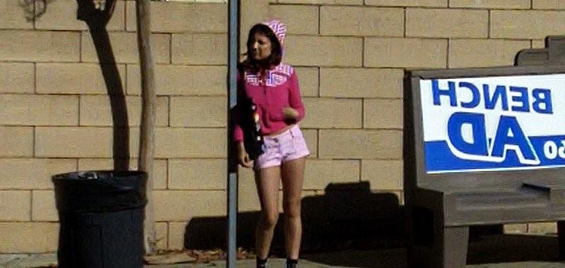 16P Amateur flashing at bus stop