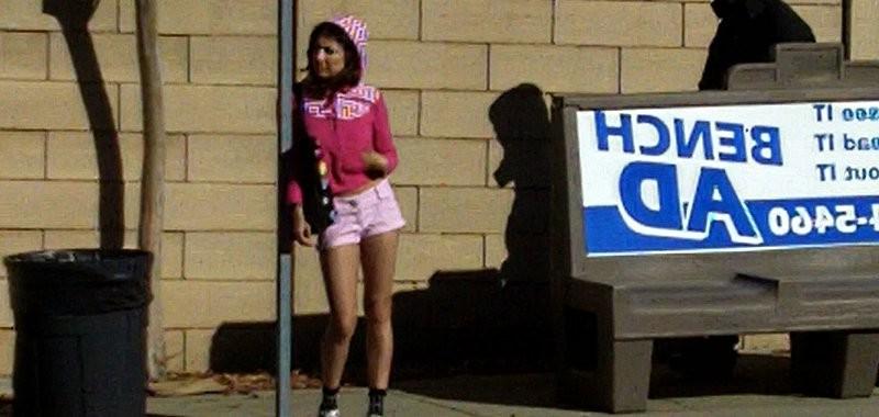 16P Amateur flashing at bus stop