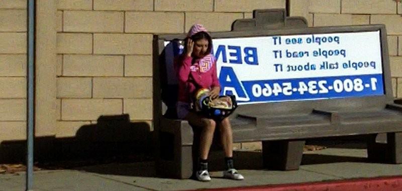 16P Amateur flashing at bus stop