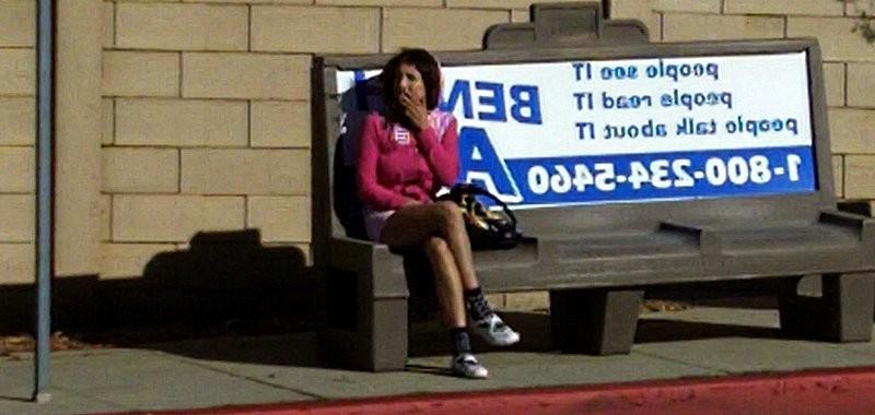 16P Amateur flashing at bus stop