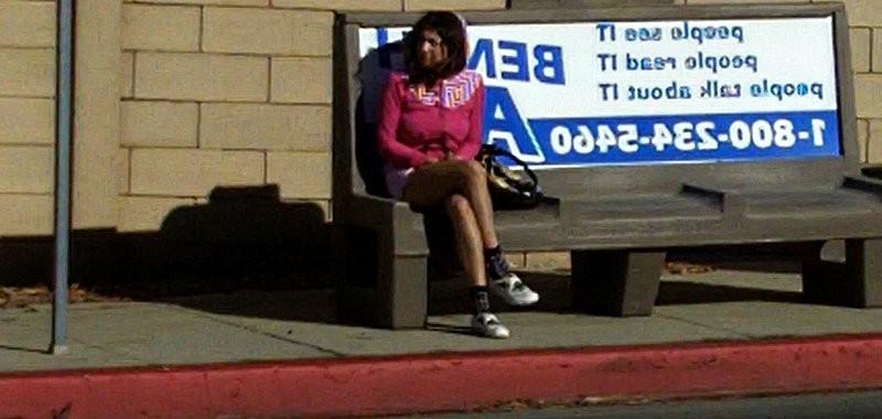 16P Amateur flashing at bus stop