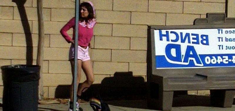 16P Amateur flashing at bus stop