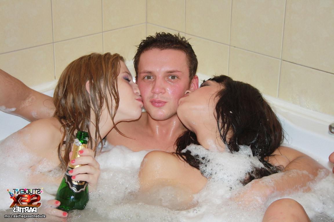 16P Drunk college students fucking at a hot tub orgy