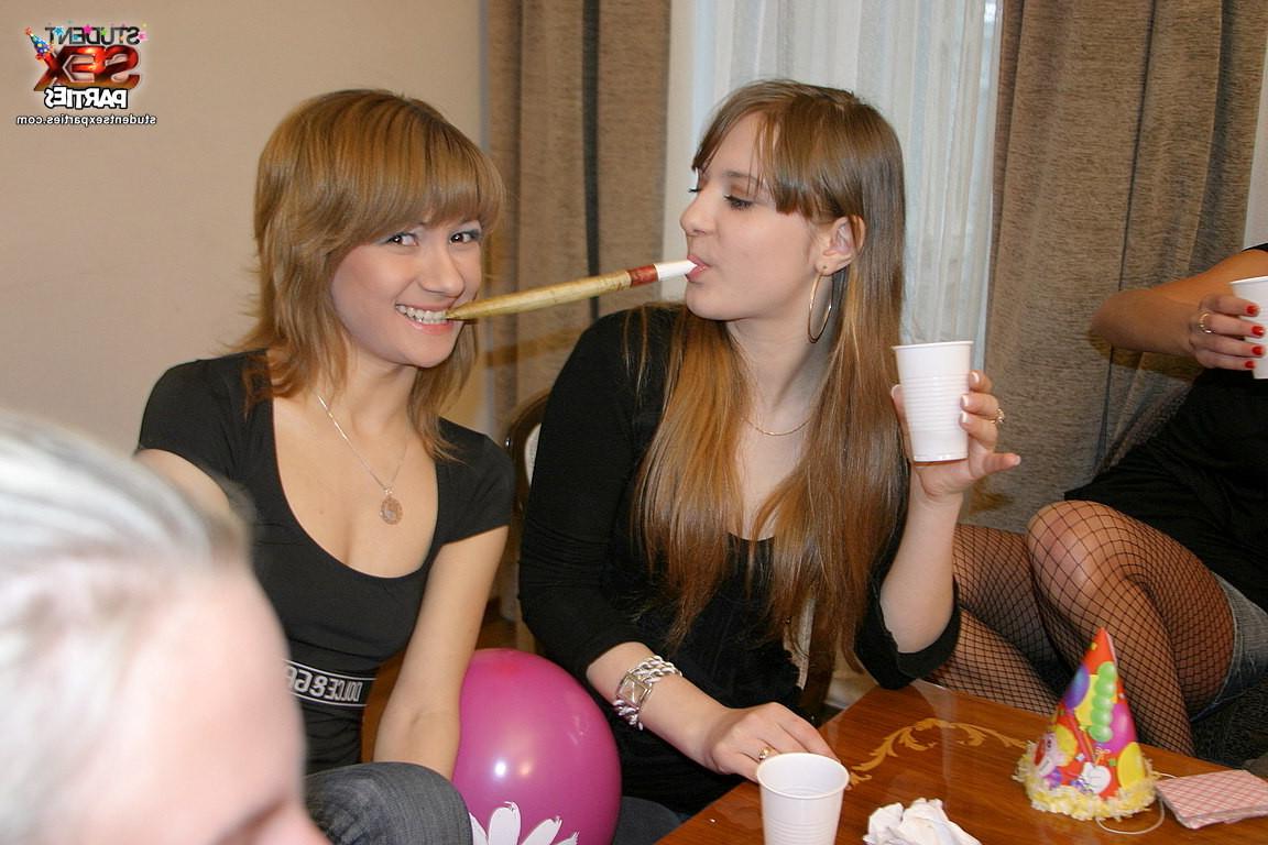16P Russian college girls get fucked at house party