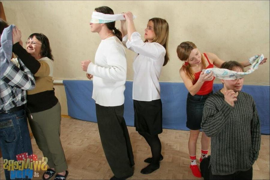16P Blindfolded guys have to pick out a swinger wife and fuck her