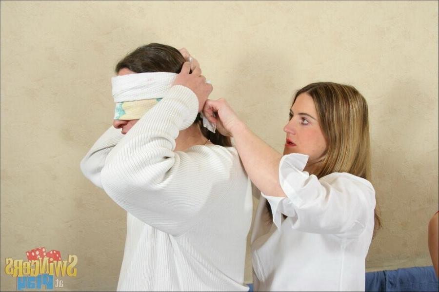 16P Blindfolded guys have to pick out a swinger wife and fuck her