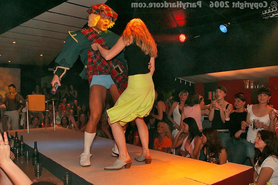 16P :: PARTY HARDCORE :: Lucky male stripper seduces drunken girls in the nightclub