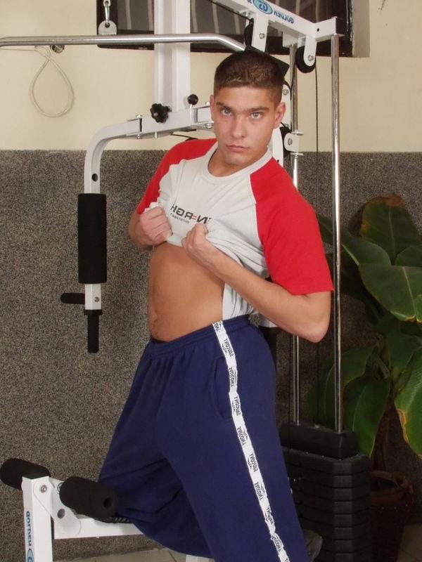 12P Peter pumps up at the gym