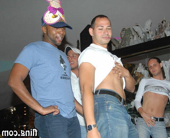 15P Chris and the boys hit up the club in these hot gay party pics