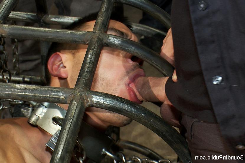 15P Blindfolded stud sucks strangers cocks at a party.