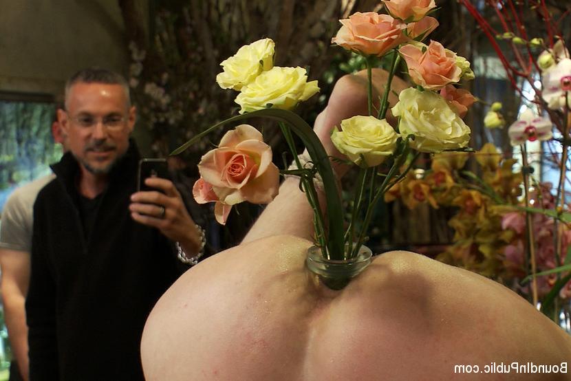 15P Nordic hunk humiliated and bukkake in a flower shop.