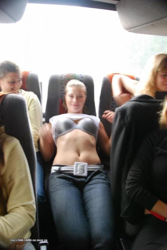 14P Hotties posing for sexy photos while on a bus trip