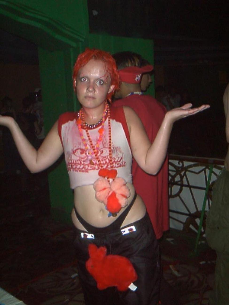 15P Tipsy party girls going topless inside the club