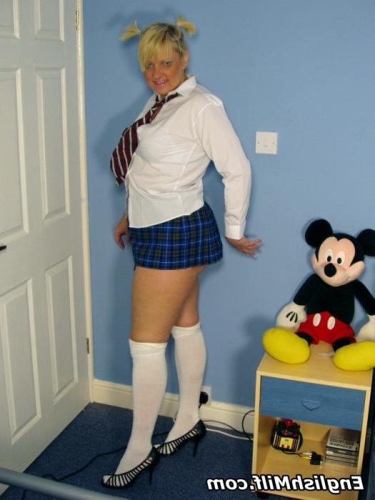 16P Daniella in pigtailes and school uniform