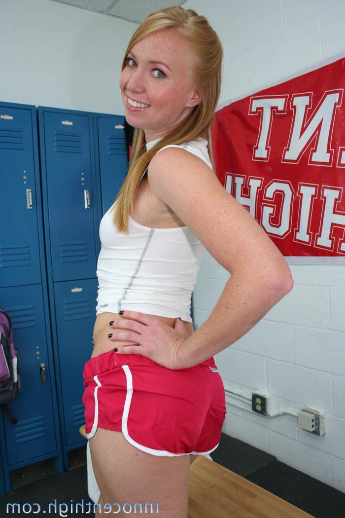 16P Freckled redhead schoolgirl rides coach