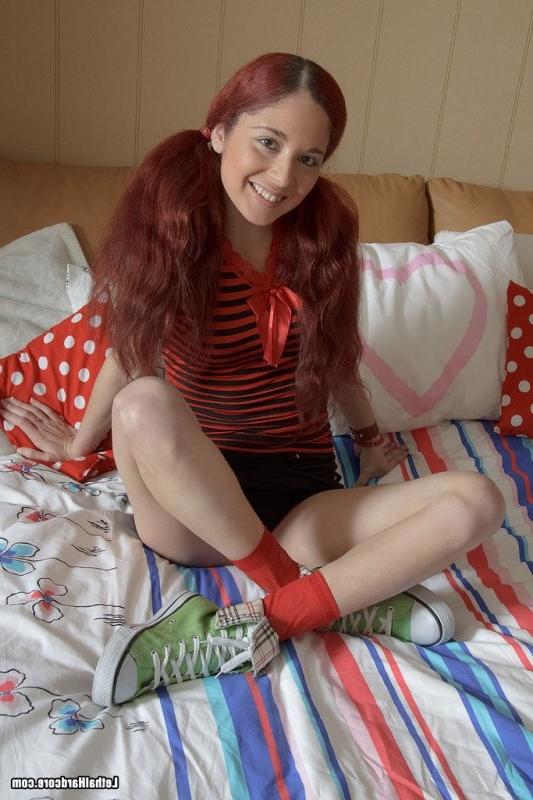 16P Barely legal teen redhead in pigtails gets fucked for the very first time