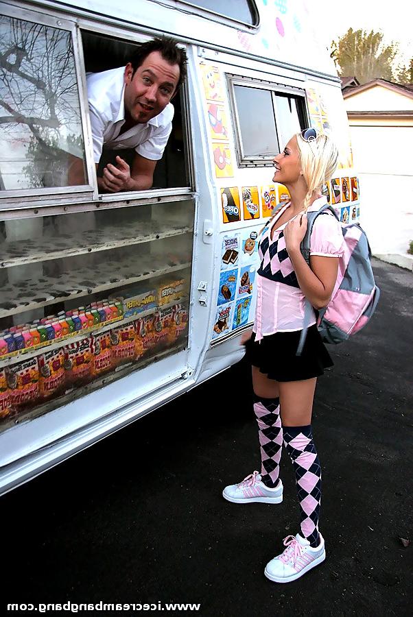 17P Blond teen gets bonked doggy style in the back of a truck