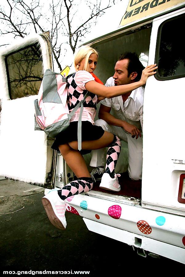 17P Blond teen gets bonked doggy style in the back of a truck