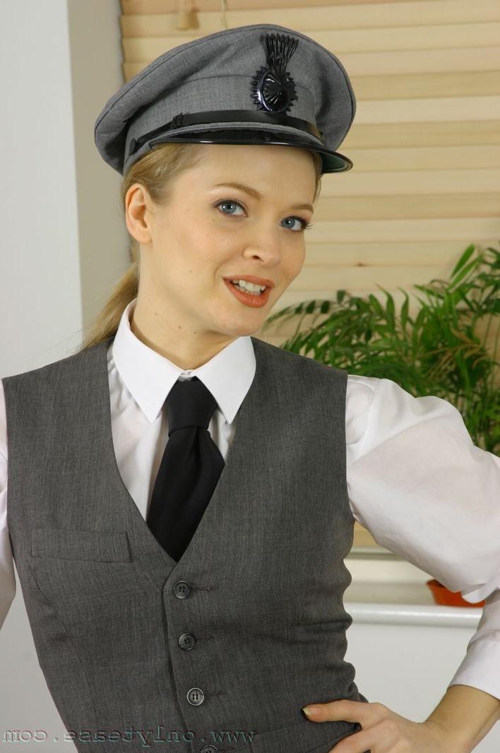 16P Skinny babe in uniform