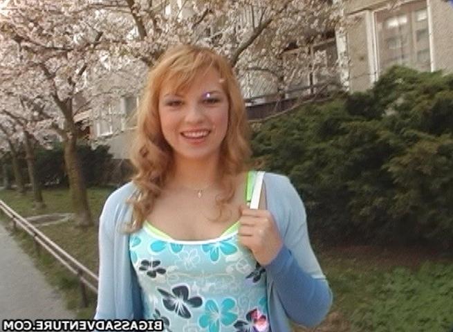 16P ginger from bus stop gets a long and hard ride home