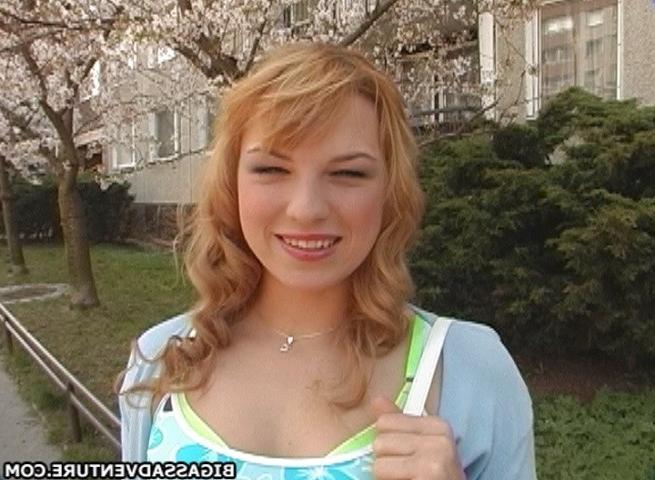 16P ginger from bus stop gets a long and hard ride home