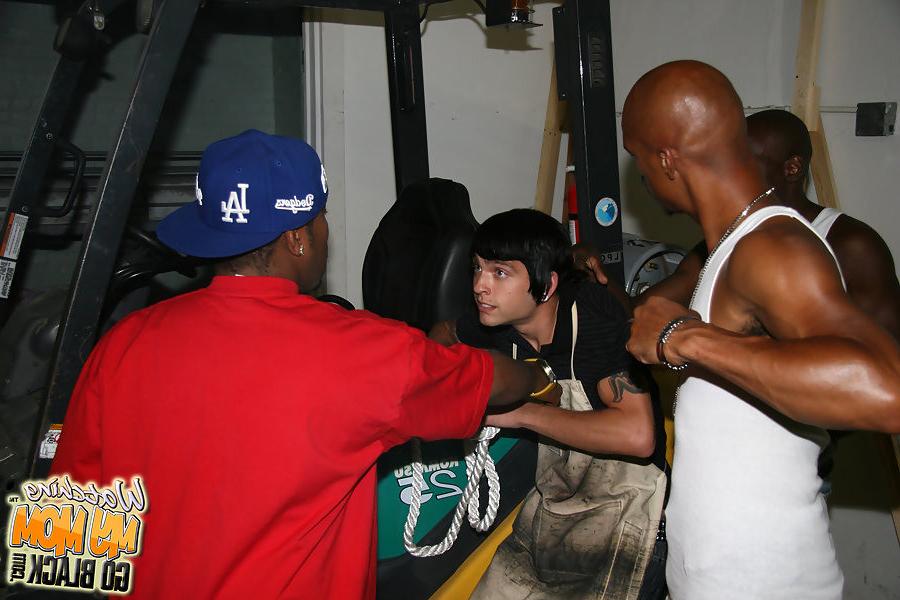 20P lusty MILF Honey White gets gangbanged by three black studs